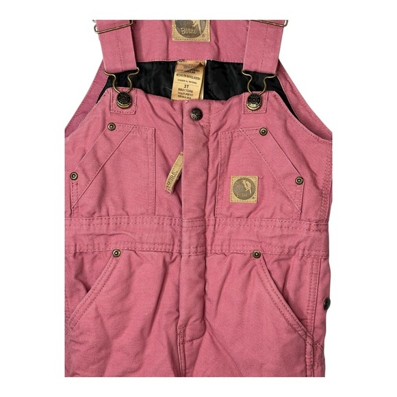 Berne Softstone Insulated Bib Overalls Pink Toddler Size 3T Snow Bib Winter Gear - Picture 5 of 16